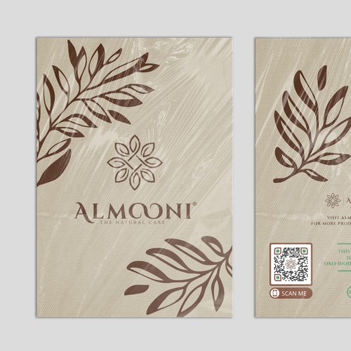 Design a simple yet elegant polybag packaging for our loofah brand Design by zzzArt