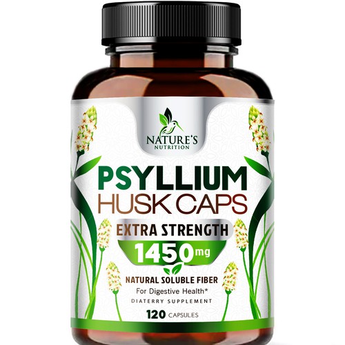 Natural Psyllium Husk Capsules Design needed for Nature's Nutrition Design by agooshe