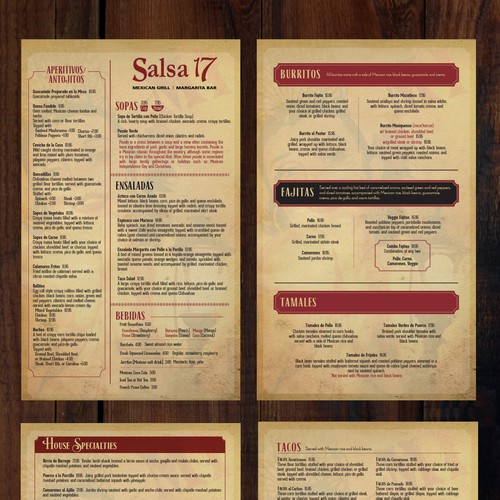 Design a New Menu for a Regional Mexican Restaurant Design by Moonlit Fox