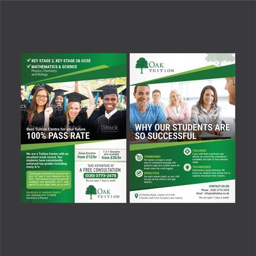tuition / tutoring leaflet | Postcard, flyer or print contest
