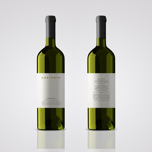 Minimalistic wine label needed Design by Alem Duran