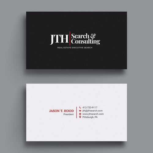 Business Card Design for Executive Search Firm Design by Hasanssin