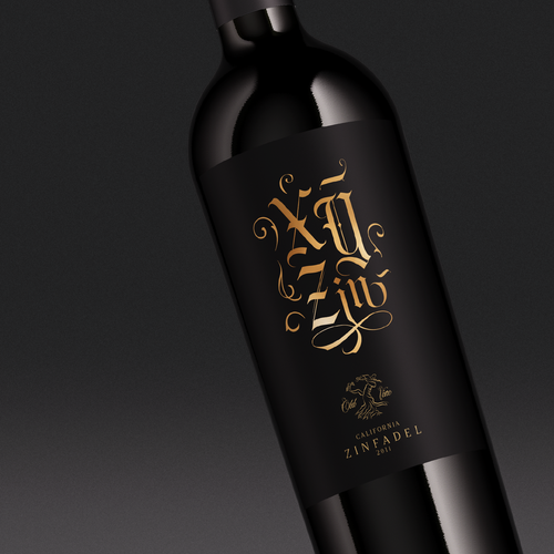 Gothic Old Vine Zinfandel Wine Label-ontwerp door sam2021