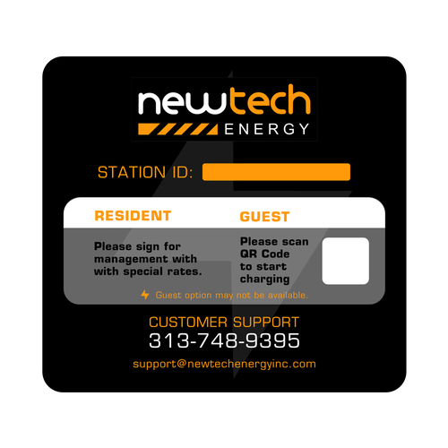 EV charging station label Design by K-Art Lab