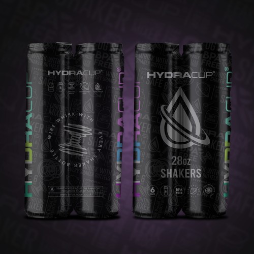 Hydra Cup [5 Pack OG Shaker Bottles 28-Ounce, Max Value Pack
