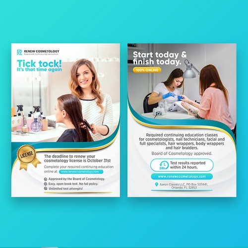 Design Postcard To Advertise Online Cosmetology Classes Postcard Flyer Or Print Contest 99designs