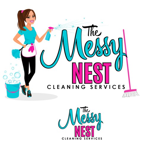 Logo design for cleaning girl...very cool, updated, fun but ...