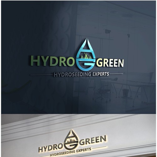 Sleek bold logo for hydroseeding company water droplet/grass-ontwerp door Sanchitaluck7