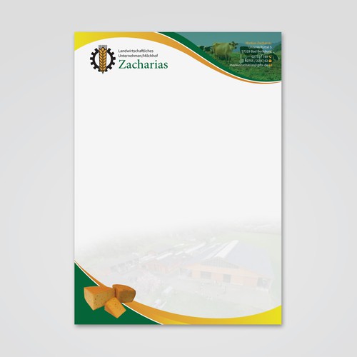 We need  letterhead design for our agricultural farm with production and sale of regional products Design réalisé par Tcmenk