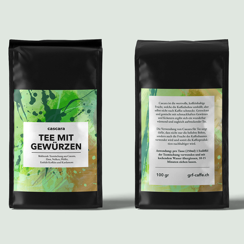 Cascara tea label Design by aran&xa