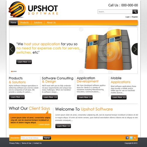 Help Upshot Software with a new website design Réalisé par N-Company