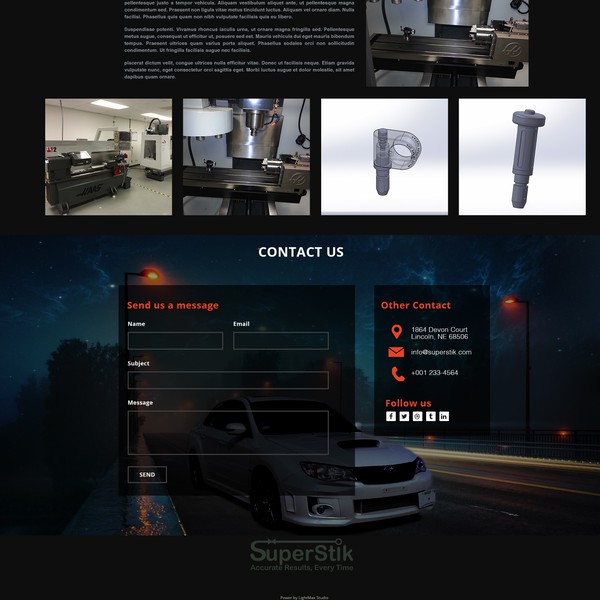Design realizzato da LightMax Studio intitolato "Web Design for car part e-shop"