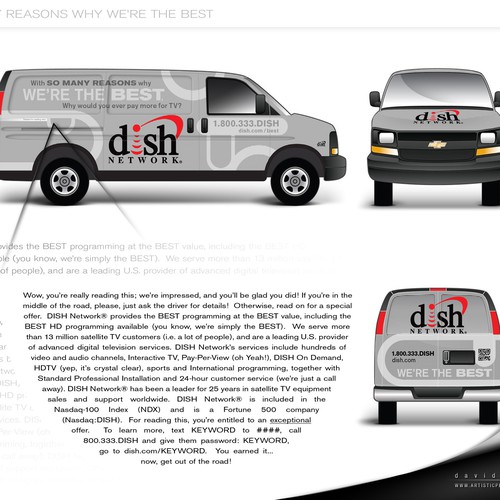 V&S 002 ~ REDESIGN THE DISH NETWORK INSTALLATION FLEET Design by artisticperson.com