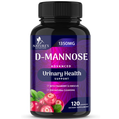 Colorful D-Mannose Design Needed for Nature's Nutrition Design by R O S H I N