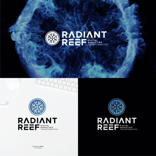 Radiant Reef brand logo-ontwerp door casign