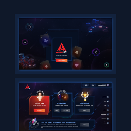 Blockchain Poker Dapp UI Design Design por Yokha Shilin