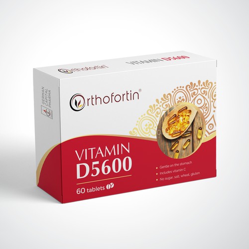 Box for Nutritional Supplement with Vitamin D Diseño de StanBranding