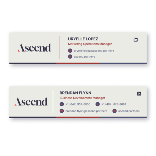 Ascend Partners New Branded Email Signature Design by Canvas UI