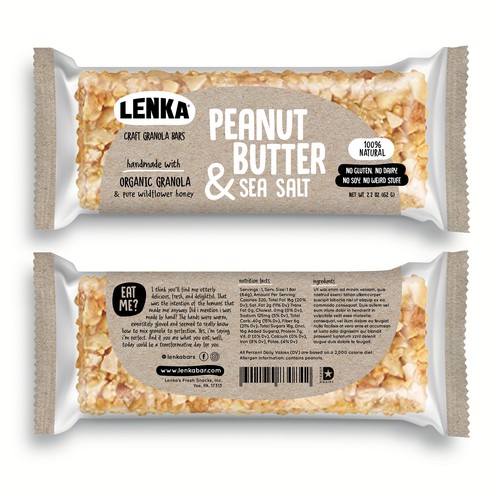 Craft Granola Bar Packaging for Millennials Design réalisé par MishkaBooo design