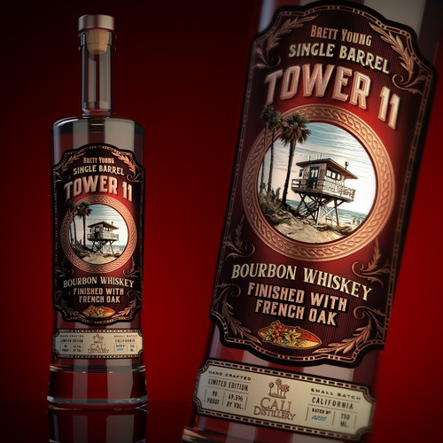 Design a new California Whiskey Label Design by :DiegoGuirao