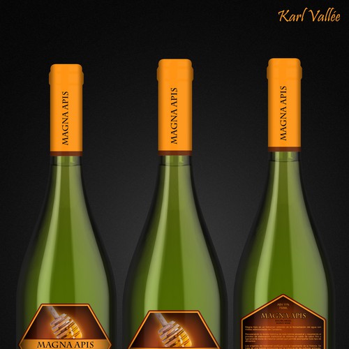 Label for mead ("honey "wine") Magna Apis Product label contest