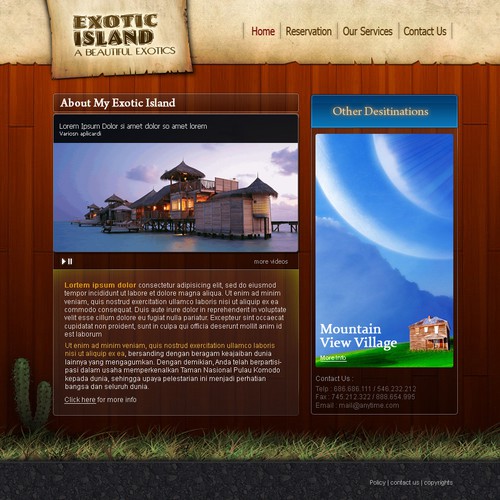 1-3 Page Website Template Design von Desain-bagus