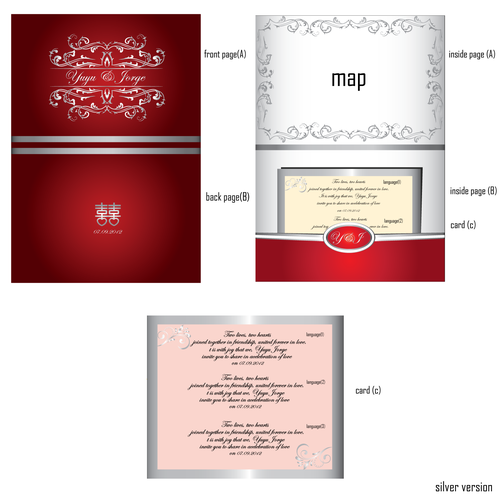 Wedding invitation card design needed for Yuyu & Jorge Diseño de Phip.B