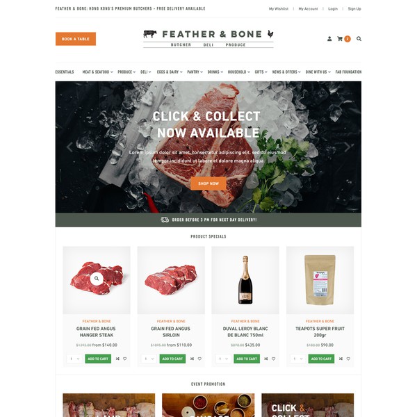 Feather & Bone website