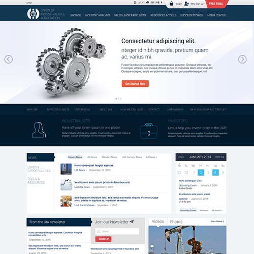 $3000 GUARANTEED !! ****** Just a "homepage" design for the Industrialists Association デザイン by Zeal Design