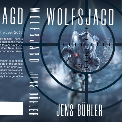 Book cover for science fiction novel Design by DI*Design