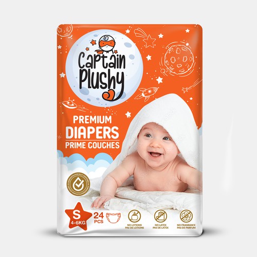 Packaging for playful baby diapers brand Design by Rajith Shantha