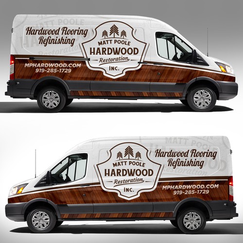 Captivating van wrap for premier hardwood floor restoration company