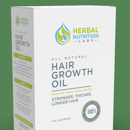 Natural, modern and stylish box design for hair growth oil | Product  packaging contest | 99designs