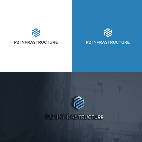 P2 Infrastructure Logo Design Diseño de Midnight-Blue