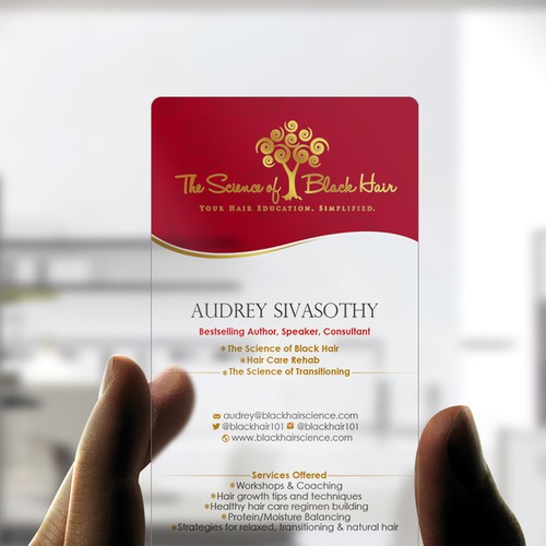 Unique Business Card For Hair Beauty Author Speaker Business