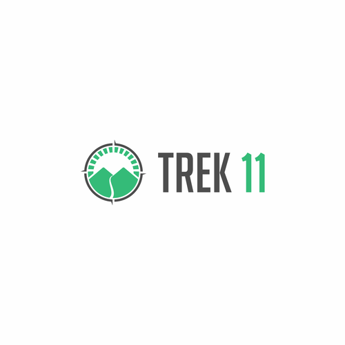 "Tijdloos logo voor Trek 11, nieuwe site voor wandel- en
fietsvakanties." winning Logo design