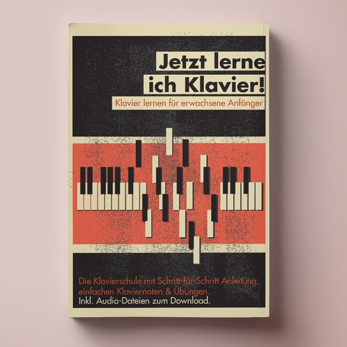 Design a book cover for a piano school for adults! Design by D-F-A