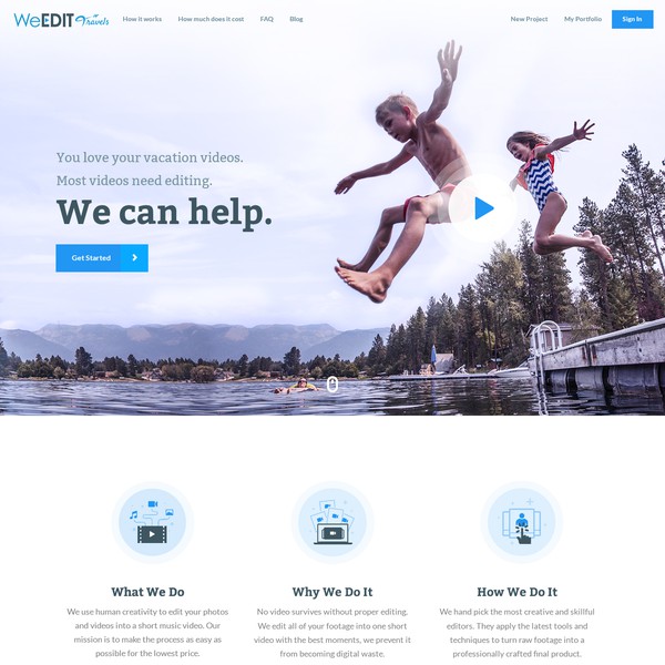 Video editing website for WeEdit