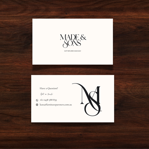 Luxury Meets Ease: Logo & Card Design for Made & Sons Design by Khushbu_Gohil