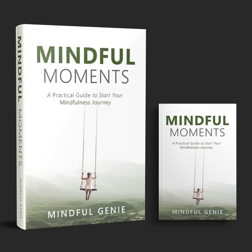 Catchy book cover design for my mindful meditation book. Design by DZINEstudio™