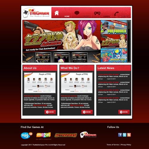 website design for TMGAMER Design by nazarene gonzales