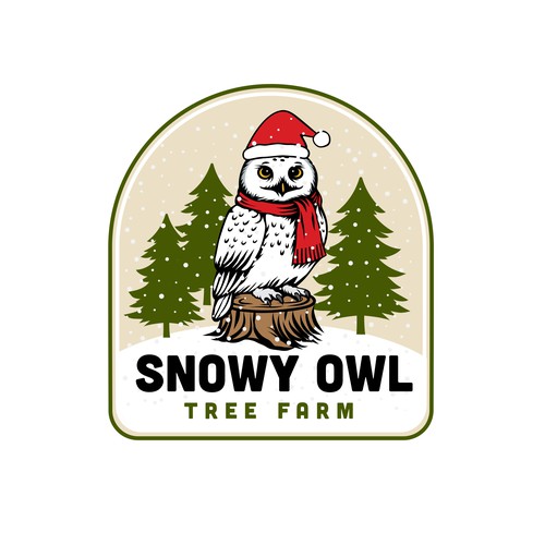 Snowy Owl Christmas Tree Farm ---LOGO COMPETITION! Design by Moonlit Fox