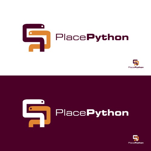 Logo for an educational and mentoring platform about the Python programming language Design by Ʌx