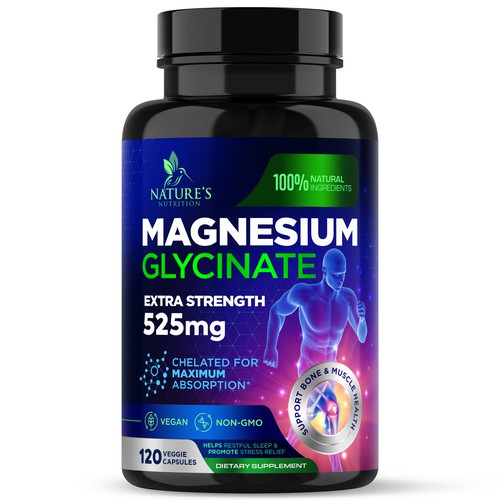 Natural Magnesium Glycinate Design needed for Nature's Nutrition Design by gs-designs