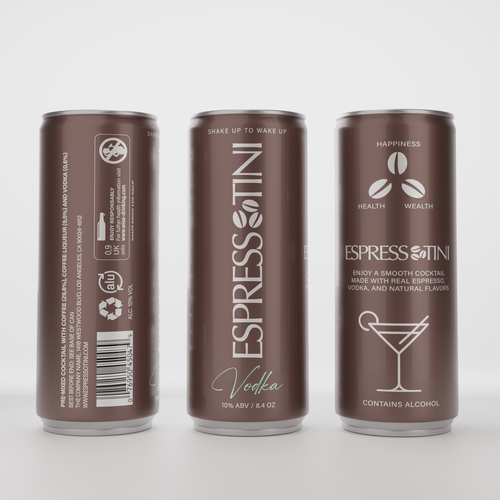 We need a Sexy, Luxuriously Designed Espresso Martini in a Can that appeals to women (and men). Design por ikoniske™