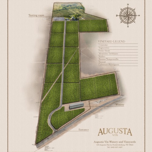 Artist interpretation of a Vineyard map Design by D_MANN™