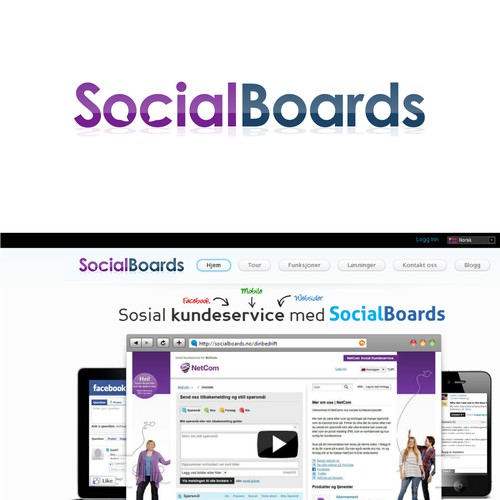 "SocialBoards" needs a great new logo! Design by BaliD