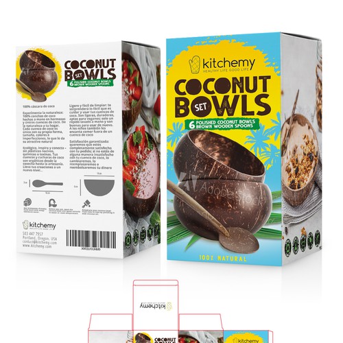 Coconut Bowls - Box Packaging Design Design by BLL•DSN