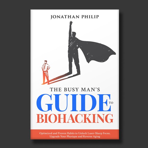 Exciting and unique book cover for mind, body, spirit and health optimization that appeals to men Design by O'idea