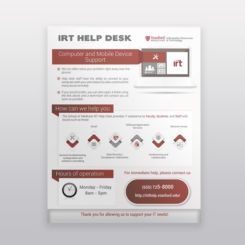 Create A Flyer And Communication Template For Stanford University